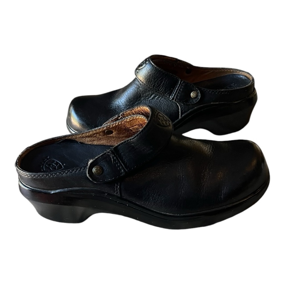 Ariat Santa Cruz Black Leather Clogs/ Slip-Ons Woman’s Size 7C Style 93801W - Picture 4 of 9